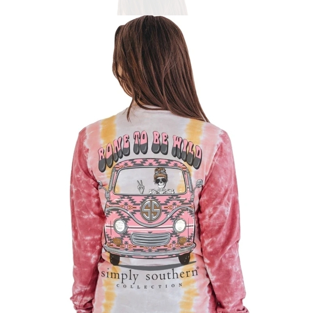 Simple Southern Bone To Be Wild Tie Dye T-Shirt